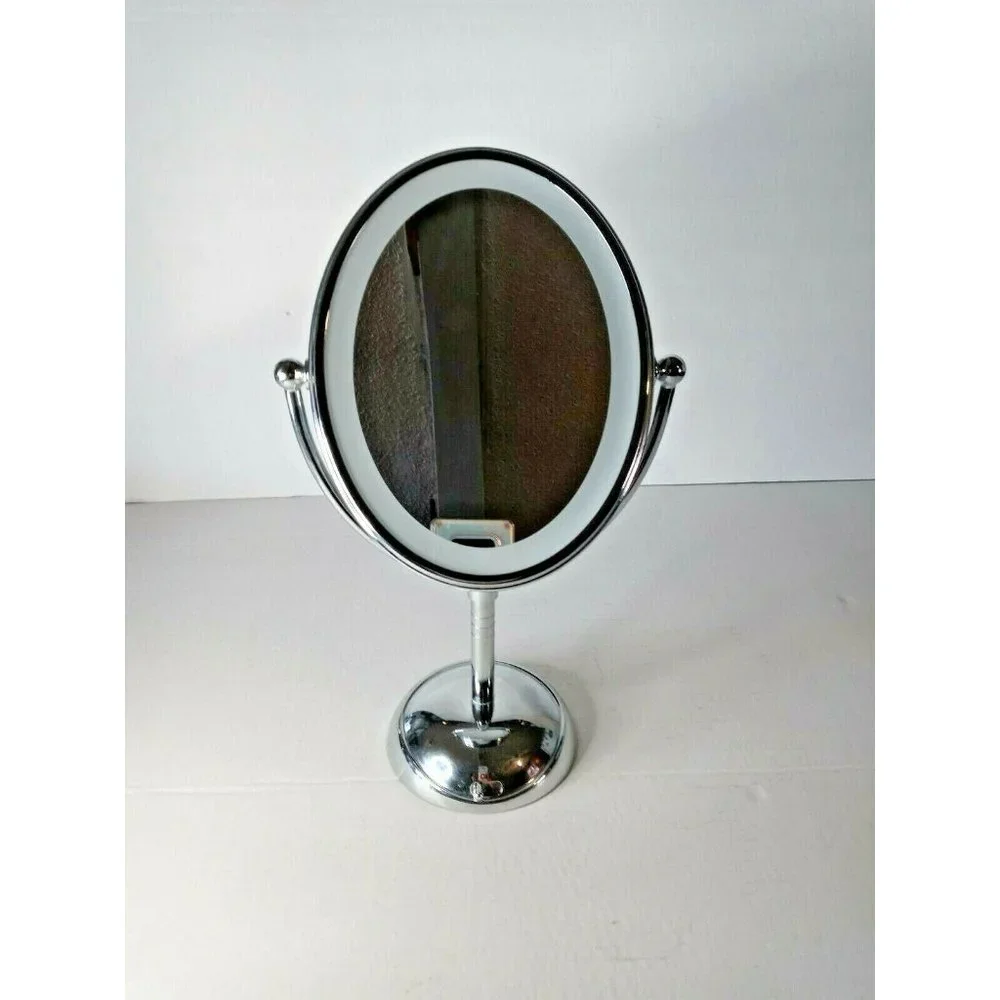 Conair Reflections Lighted Double-Sided Makeup Mirror,1x/7x Mag 7''x9''